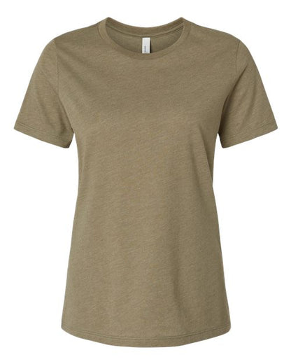 BELLA + CANVAS Women’s Relaxed Fit Heather CVC Tee 6400CVC Custom Embroidered Business Logo