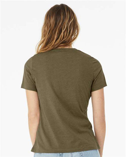 BELLA + CANVAS Women’s Relaxed Fit Heather CVC Tee 6400CVC Custom Embroidered Business Logo
