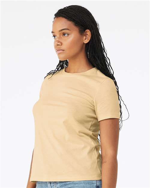 BELLA + CANVAS Women’s Relaxed Fit Heather CVC Tee 6400CVC Custom Embroidered Business Logo
