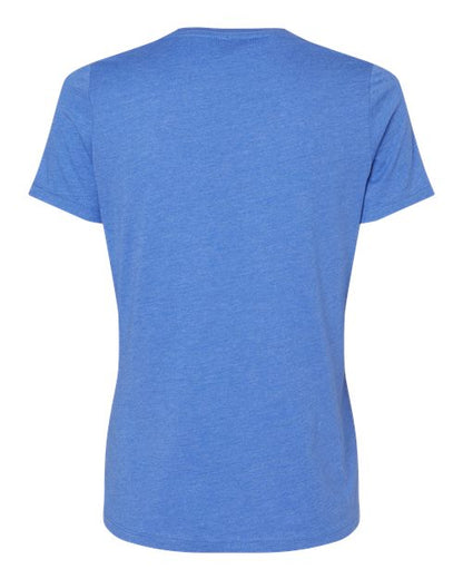 BELLA + CANVAS Women's Relaxed Heather CVC V-Neck Tee 6405CVC Custom Embroidered Business Logo