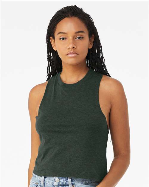 Custom Embroidered  BELLA + CANVAS Women's Racerback Crop Tank 6682  