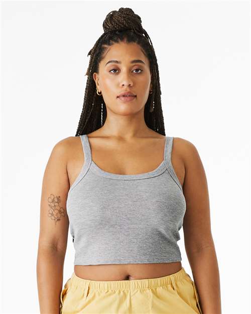 Custom Embroidered  BELLA + CANVAS Women's Micro Rib Spaghetti Strap Tank 1012  