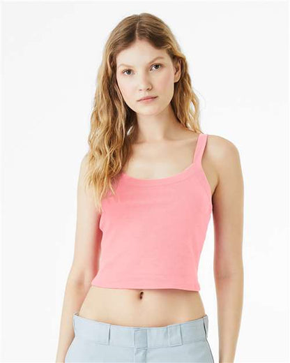 Custom Embroidered  BELLA + CANVAS Women's Micro Rib Spaghetti Strap Tank 1012  
