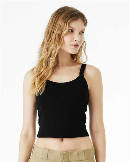 Custom Embroidered  BELLA + CANVAS Women's Micro Rib Spaghetti Strap Tank 1012  