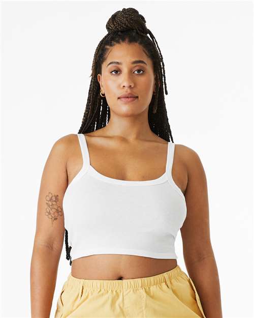 Custom Embroidered  BELLA + CANVAS Women's Micro Rib Spaghetti Strap Tank 1012  