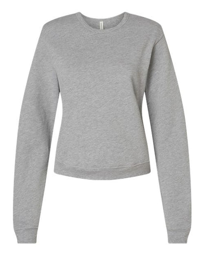 BELLA + CANVAS Women's Sponge Fleece Classic Crewneck Sweatshirt 7511 Custom Embroidered Business Logo