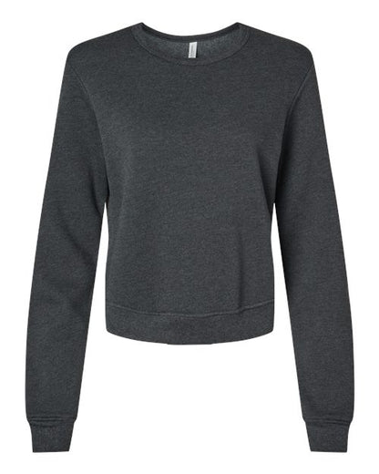 BELLA + CANVAS Women's Sponge Fleece Classic Crewneck Sweatshirt 7511 Custom Embroidered Business Logo