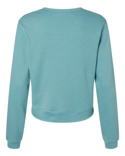 BELLA + CANVAS Women's Sponge Fleece Classic Crewneck Sweatshirt 7511 Custom Embroidered Business Logo
