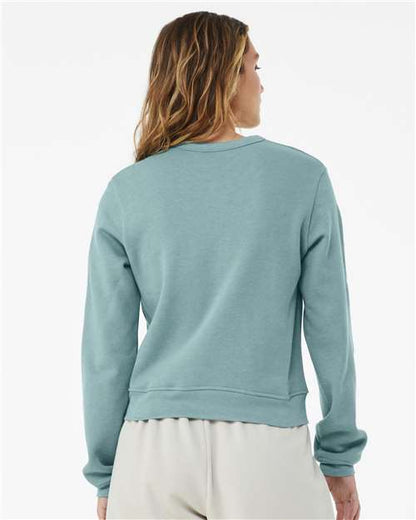 BELLA + CANVAS Women's Sponge Fleece Classic Crewneck Sweatshirt 7511 Custom Embroidered Business Logo