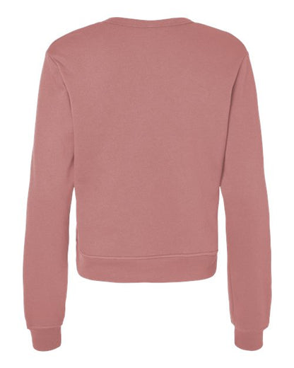 BELLA + CANVAS Women's Sponge Fleece Classic Crewneck Sweatshirt 7511 Custom Embroidered Business Logo