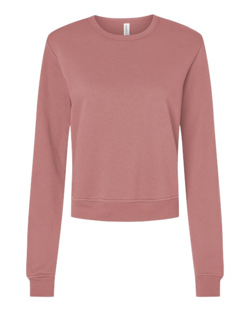 BELLA + CANVAS Women's Sponge Fleece Classic Crewneck Sweatshirt 7511 Custom Embroidered Business Logo