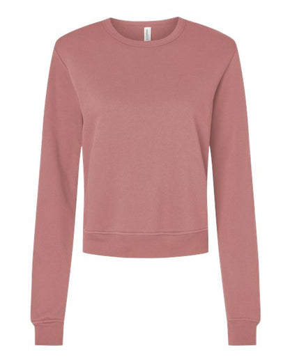 BELLA + CANVAS Women's Sponge Fleece Classic Crewneck Sweatshirt 7511 Custom Embroidered Business Logo