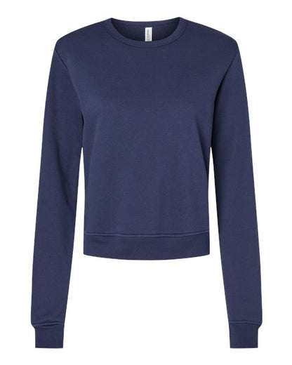 BELLA + CANVAS Women's Sponge Fleece Classic Crewneck Sweatshirt 7511 Custom Embroidered Business Logo