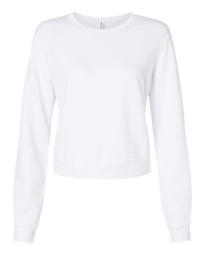 BELLA + CANVAS Women's Sponge Fleece Classic Crewneck Sweatshirt 7511 Custom Embroidered Business Logo