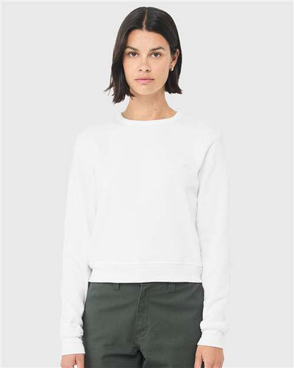 Custom Embroidered  BELLA + CANVAS Women's Sponge Fleece Classic Crewneck Sweatshirt 7511  