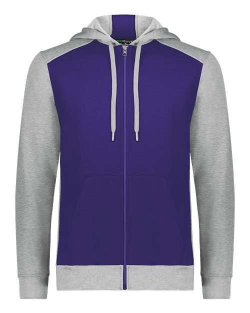 Augusta Sportswear Unisex Eco Revive Three-Season Triblend Fleece Full-Zip Hooded Sweatshirt 11556