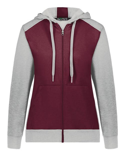 Augusta Sportswear Women's Eco Revive™ Three-Season Triblend Fleece Full-Zip Hooded Sweatshirt 6901