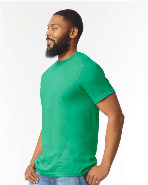 Gildan Softstyle® CVC T-Shirt 67000 Kelly Mist Custom Embroidered Business Logo