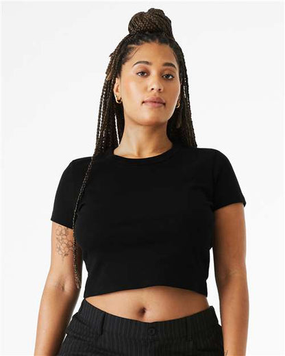 Custom Embroidered  BELLA + CANVAS Women's Micro Rib Baby Tee 1010  
