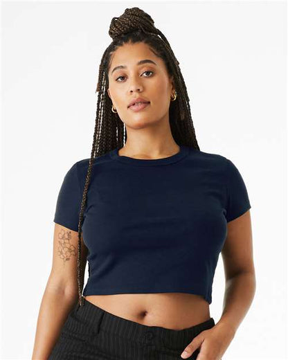 Custom Embroidered  BELLA + CANVAS Women's Micro Rib Baby Tee 1010  