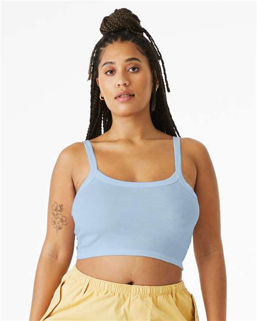 Custom Embroidered  BELLA + CANVAS Women's Micro Rib Spaghetti Strap Tank 1012  