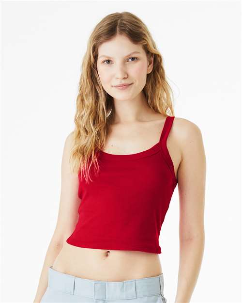 Custom Embroidered  BELLA + CANVAS Women's Micro Rib Spaghetti Strap Tank 1012  