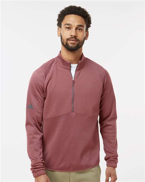 Adidas Quarter-Zip Pullover A587 Custom Embroidered Business Logo