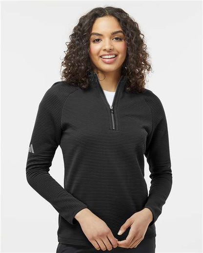 Adidas Women's Spacer Quarter-Zip Pullover A589 Custom Embroidered Business Logo