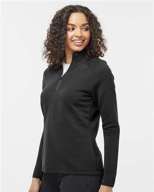 Adidas Women's Spacer Quarter-Zip Pullover A589 Custom Embroidered Business Logo