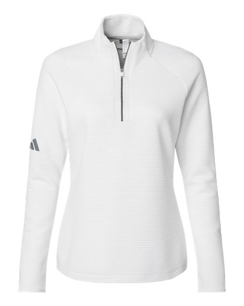 Adidas Women's Spacer Quarter-Zip Pullover A589 Custom Embroidered Business Logo