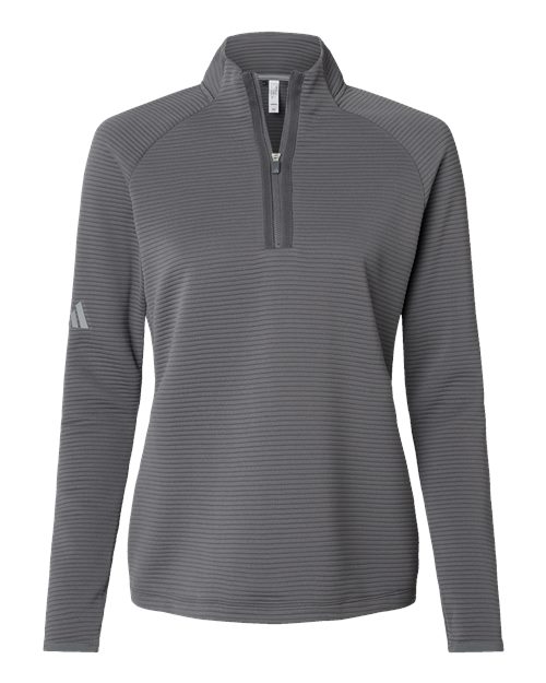 Adidas Women's Spacer Quarter-Zip Pullover A589 Custom Embroidered Business Logo