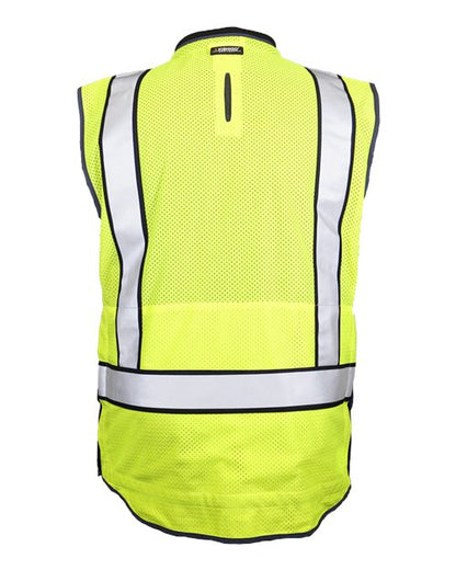 Custom EmbroideredKishigo Unisex Tool Tethering Class 2 Vest 11592 Lime