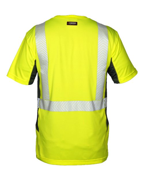 Custom EmbroideredKishigo Unisex Premium Black Series Cool Touch Class 2 T-Shirt 11593 Lime