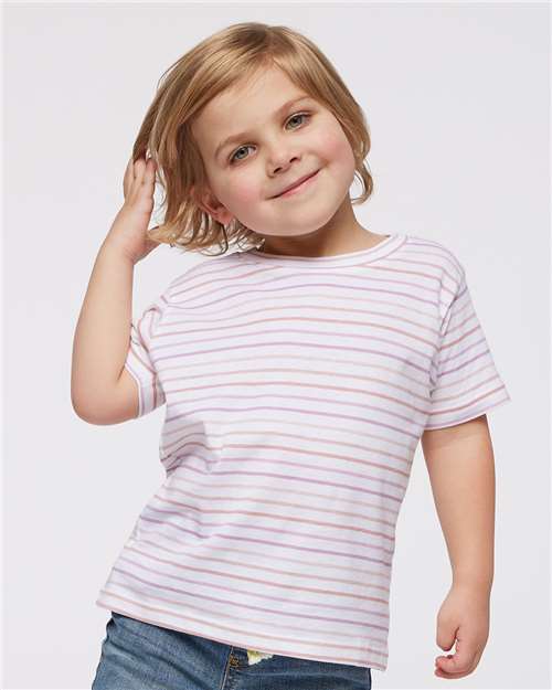 Rabbit Skins Toddler Fine Jersey Tee 3321 Lilac Stripe
