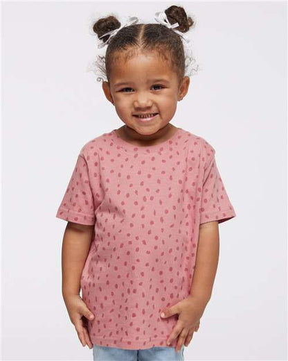 Custom Embroidered  Rabbit Skins Toddler Fine Jersey Tee 3321 Mauvelous Spot