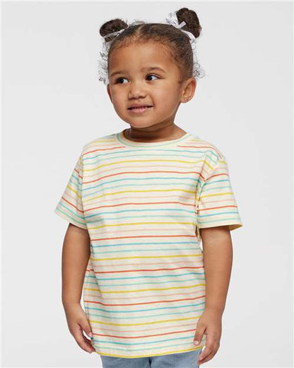 Rabbit Skins Toddler Fine Jersey Tee 3321 Sunkissed Stripe