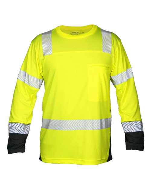 Kishigo Unisex Premium Black Series Cool Touch Class 3 Long Sleeve T-Shirt 11595