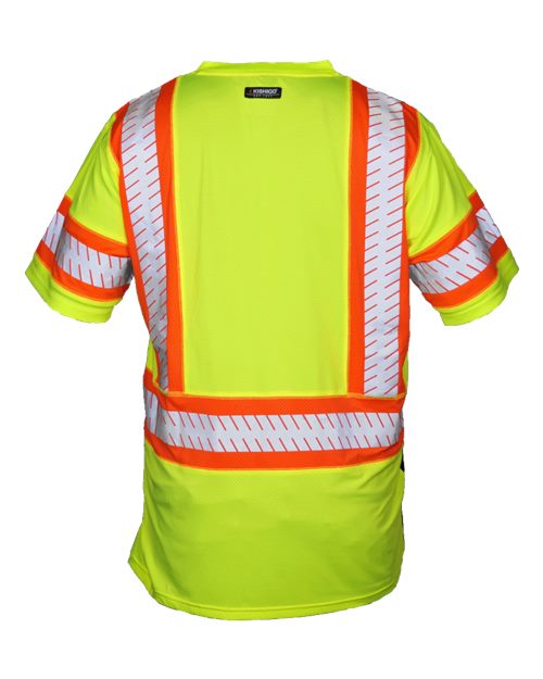 Custom EmbroideredKishigo Unisex DOT Class 3 T-Shirt 11635 Lime