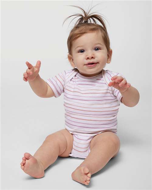 Rabbit Skins Infant Fine Jersey Bodysuit 4424 Lilac Stripe