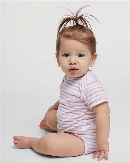 Rabbit Skins Infant Fine Jersey Bodysuit 4424 Lilac Stripe