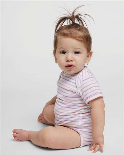 Rabbit Skins Infant Fine Jersey Bodysuit 4424 Lilac Stripe