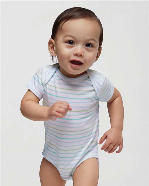 Rabbit Skins Infant Fine Jersey Bodysuit 4424 Marine Stripe
