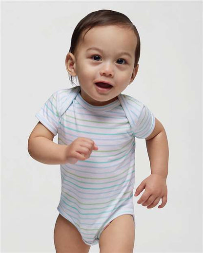 Rabbit Skins Infant Fine Jersey Bodysuit 4424 Marine Stripe
