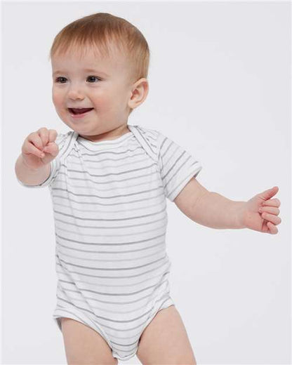 Rabbit Skins Infant Fine Jersey Bodysuit 4424 Shadow Stripe