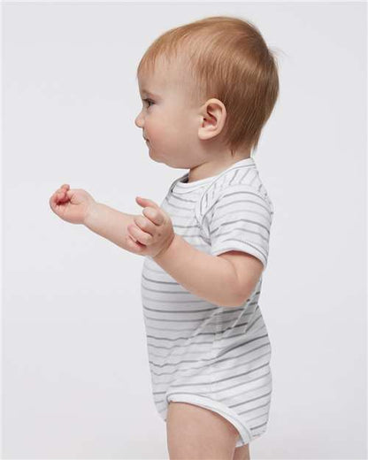 Rabbit Skins Infant Fine Jersey Bodysuit 4424 Shadow Stripe