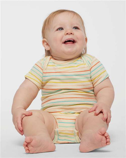 Rabbit Skins Infant Fine Jersey Bodysuit 4424 Sunkissed Stripe