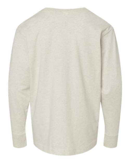LAT Youth Fine Jersey Long Sleeve Tee 6201 Natural Heather