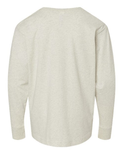 LAT Youth Fine Jersey Long Sleeve Tee 6201 Natural Heather