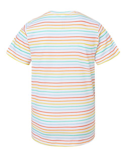 LAT Youth Fine Jersey Tee 6101 Rainbow Stripe
