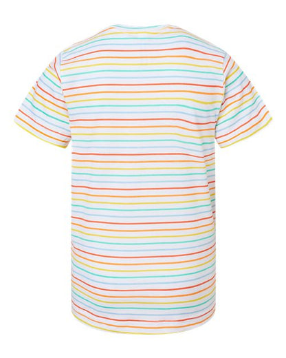 LAT Youth Fine Jersey Tee 6101 Rainbow Stripe